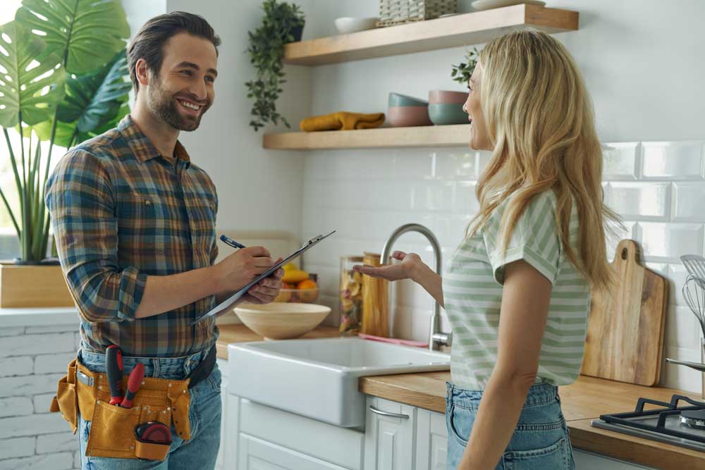 homeowner talking to plumber contractor Catalina Foothills, AZ